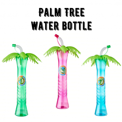 Palm Tree Water Bottle (Assorted)