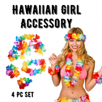 Hawaiian Flower Accessories Set