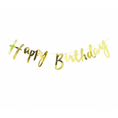 Happy Birthday Letter Bunting JQ80204 (Gold)