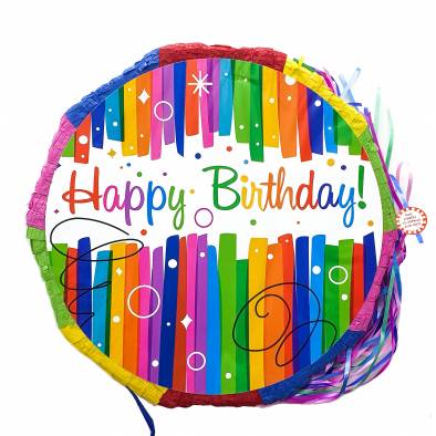 Happy Birthday Round Pinata No.6335
