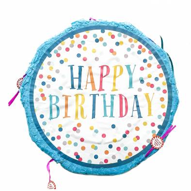 Happy Birthday Round Pinata No.6357