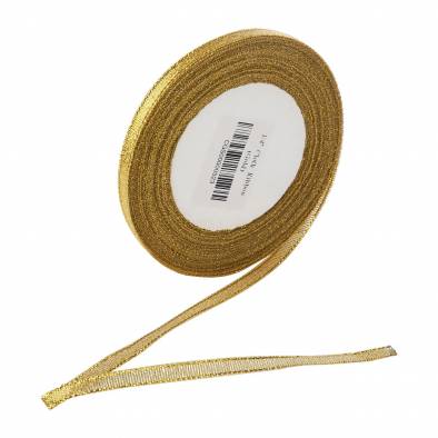 0.25 Inch Cloth Ribbon (Gold)