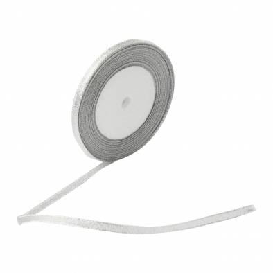 0.25 Inch Cloth Ribbon (Silver)