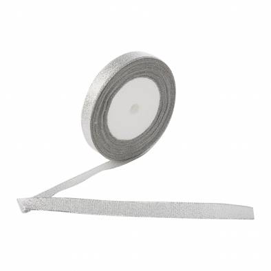 0.5 Inch Cloth Ribbon (Silver)