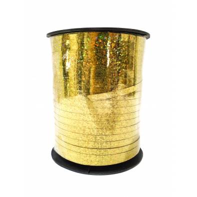 0.5cm Balloon Ribbon (Hologram Gold)
