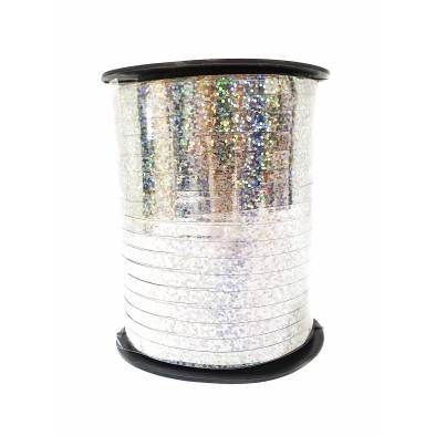0.5cm Balloon Ribbon (Hologram Silver)