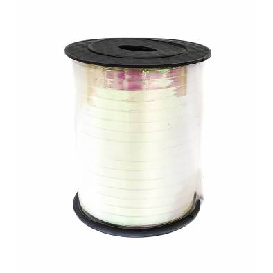 0.5cm Balloon Ribbon (Iridescent White)