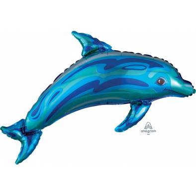 P30 37inch Ocean Blue Dolphin A05813 Foil Balloon