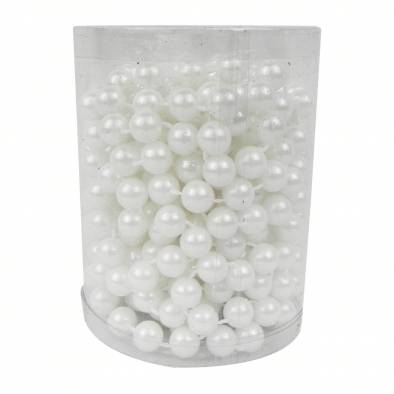1cm Christmas Beads (White)