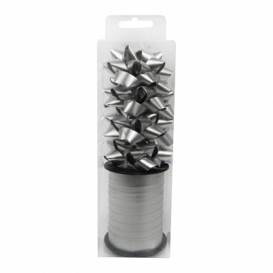 1cm Matte Ribbon Set (Silver)