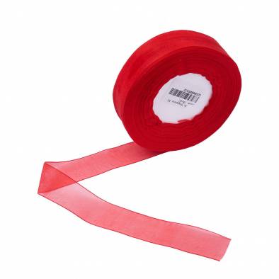 1 Inch Organza Ribbon (Red)