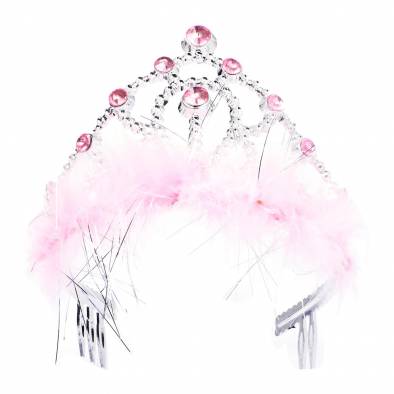 10 Jewels Feather Tiara (Pink)