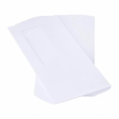 10.2cm x 23cm Transparent Window Envelope (20pcs)