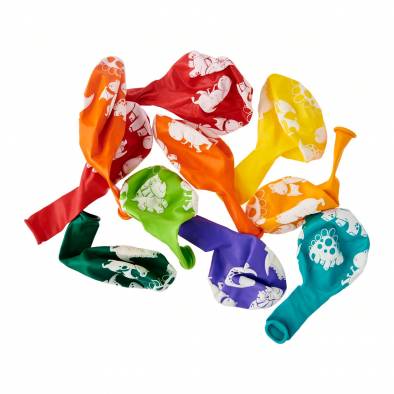 10pc Dinosaur Printed Latex Balloons (12")