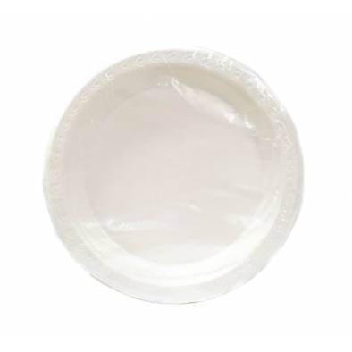 10" Plastic Plates (White) (50pcs)