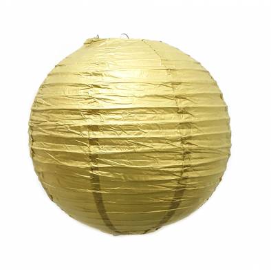 10inch Round Paper Lantern (Gold)