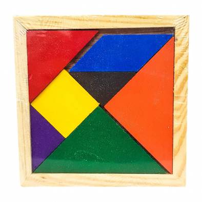 11.5x11.5cm Wooden Tangram Puzzle