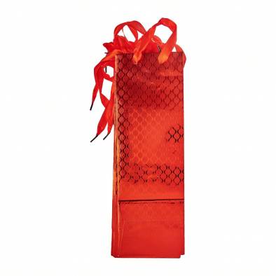 12x36cm Shiny Design Wine Paper Bag (Red) (12pcs)