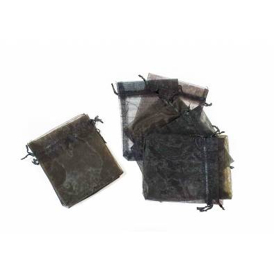 12cm x 16cm Organza Bag (Black) (10pcs)