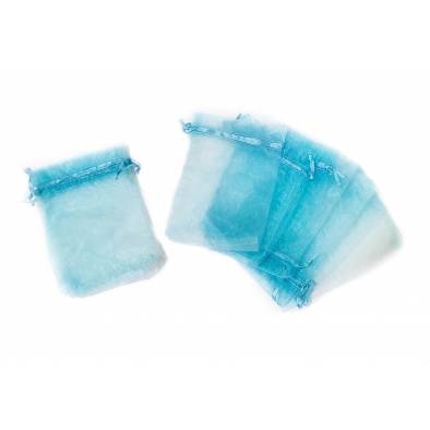 12cm x 16cm Organza Bag (Blue) (10pcs)