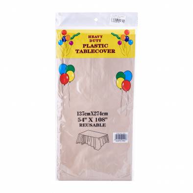 Color Plastic Tablecover (Gold)