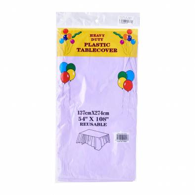 Color Plastic Tablecover (Lavender)