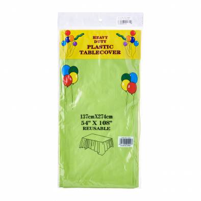 Color Plastic Tablecover (Lime Green)