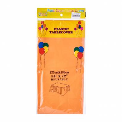 Color Plastic Tablecover (Orange)