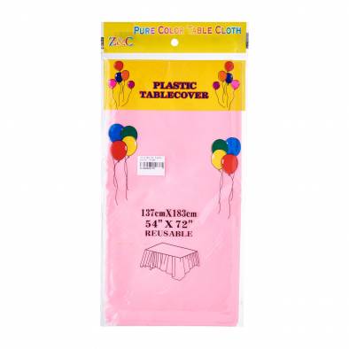 Color Plastic Tablecover (Pink)