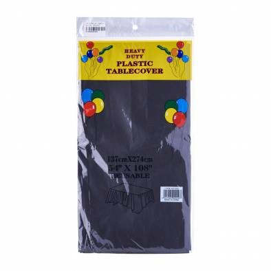 Color Plastic Tablecover (Black)
