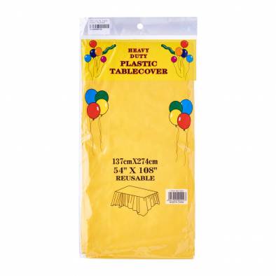 Color Plastic Tablecover (Yellow)
