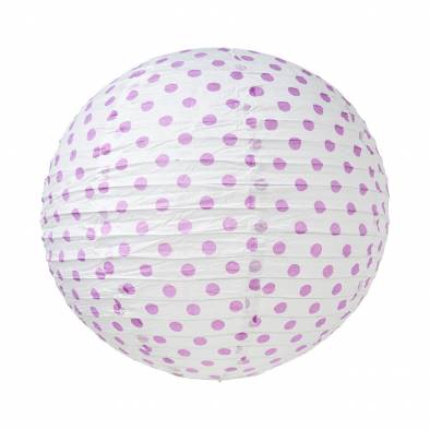 12" Round Color Dots Paper Lantern (Purple)