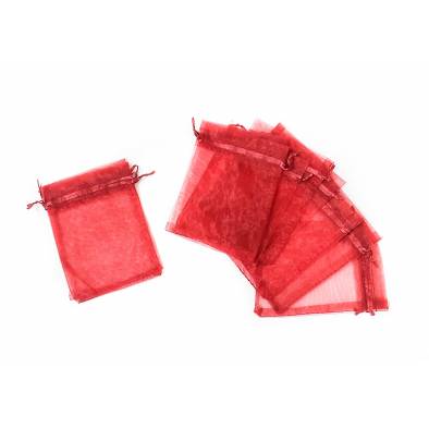 14cm x 20cm Organza Bag (Dark Red) (10pcs)