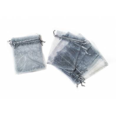 14cm x 20cm Organza Bag (Grey) (10pcs)