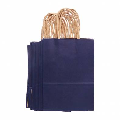 15x20x8cm Kraft Paper Bag (Dark Blue)
