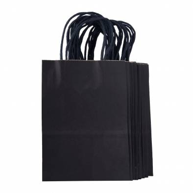 15x20x8cm Kraft Paper Bag (Black)