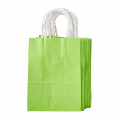 15x20x8cm Kraft Paper Bag (Lime Green)