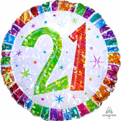 Radiant 21st Birthday A16068 Foil Balloon
