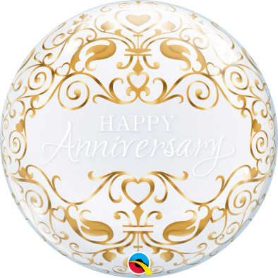 22inch Happy Anniversary Q16660 Deco Bubble Balloon