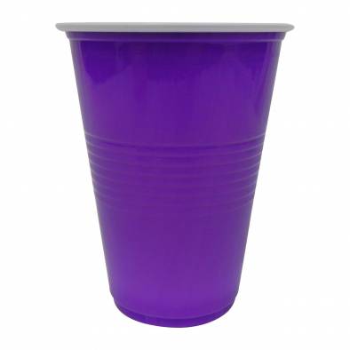 16oz Solid Colour Plastic Cups (Purple) (20pcs)