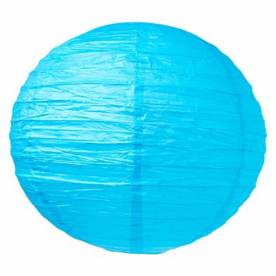 10" Round Color Paper Lantern (Light Blue)