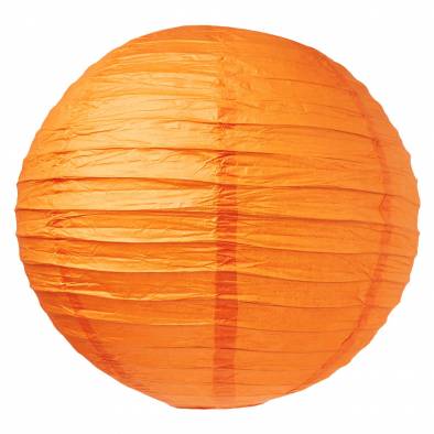 10" Round Color Paper Lantern (Orange)