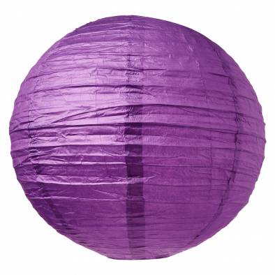 10" Round Color Paper Lantern (Purple)
