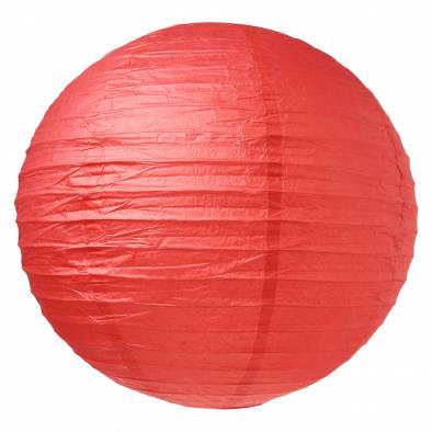 10" Round Color Paper Lantern (Red)