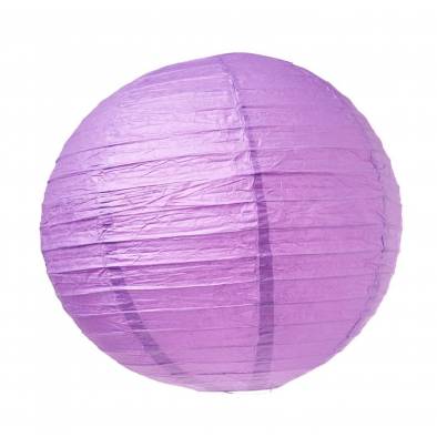 12" Round Color Paper Lantern (Light Purple)