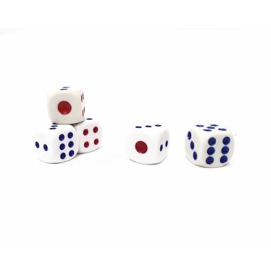 16mm White Standard Dice (5pcs)