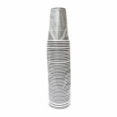 16oz Solid Colour Plastic Cups (Silver) (50pcs)