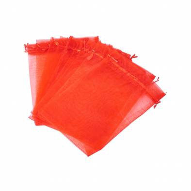 14cm x 20cm Organza Bag (Red) (10pcs)