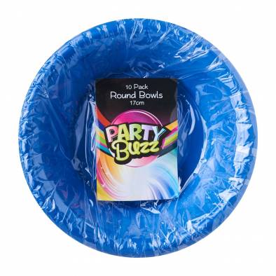 Solid Color Plastic Bowls (Blue)