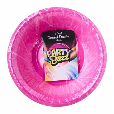 Solid Color Plastic Bowls (Pink)